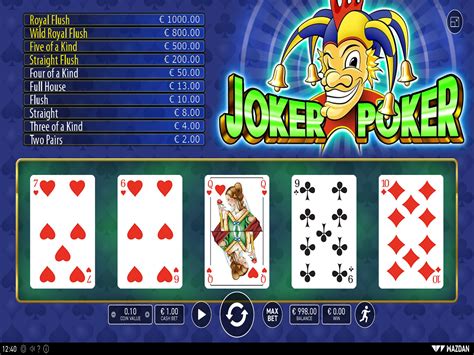 joker poker game board